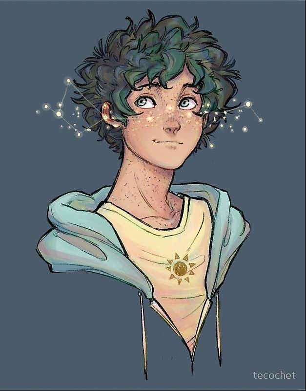 Anime boy with freckles