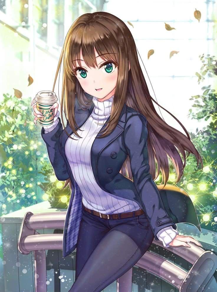 girl anime Brown haired